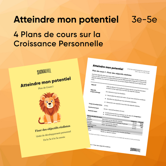 Atteindre mon potentiel - Ensemble de plans de cours (4 plans de cours)