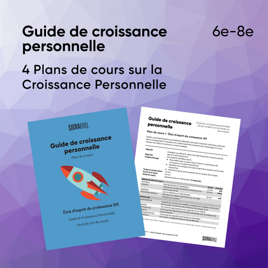 Guide de croissance personnelle - Ensemble de plans de cours (4 plans de cours)
