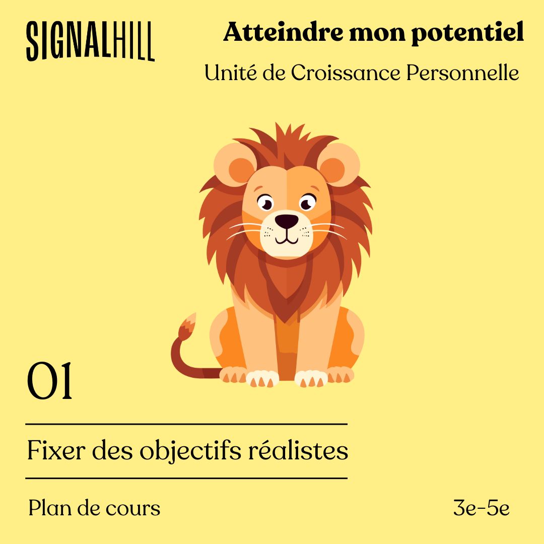 Plan de cours 1: Fixer des objectifs réalistes