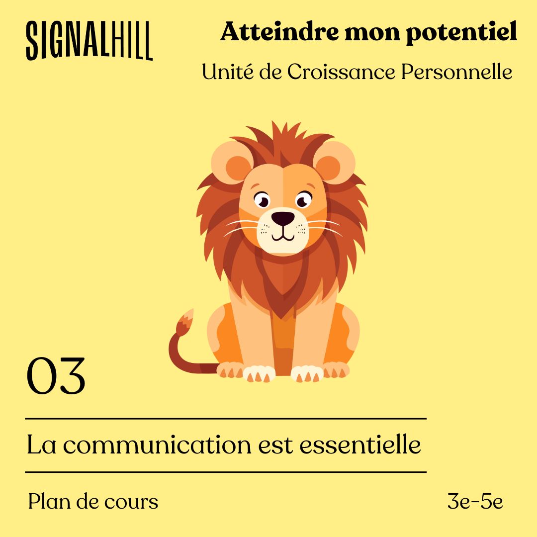 Plan de cours 3: La communication est essentielle