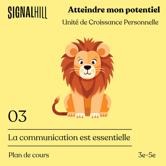 Plan de cours 3: La communication est essentielle