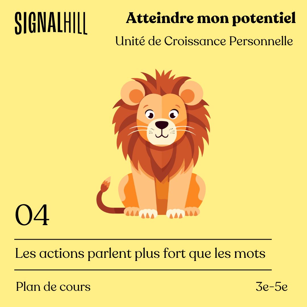 Plan de cours 4: Les actions parlent plus fort que les mots