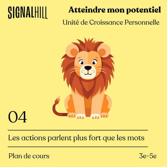 Plan de cours 4: Les actions parlent plus fort que les mots