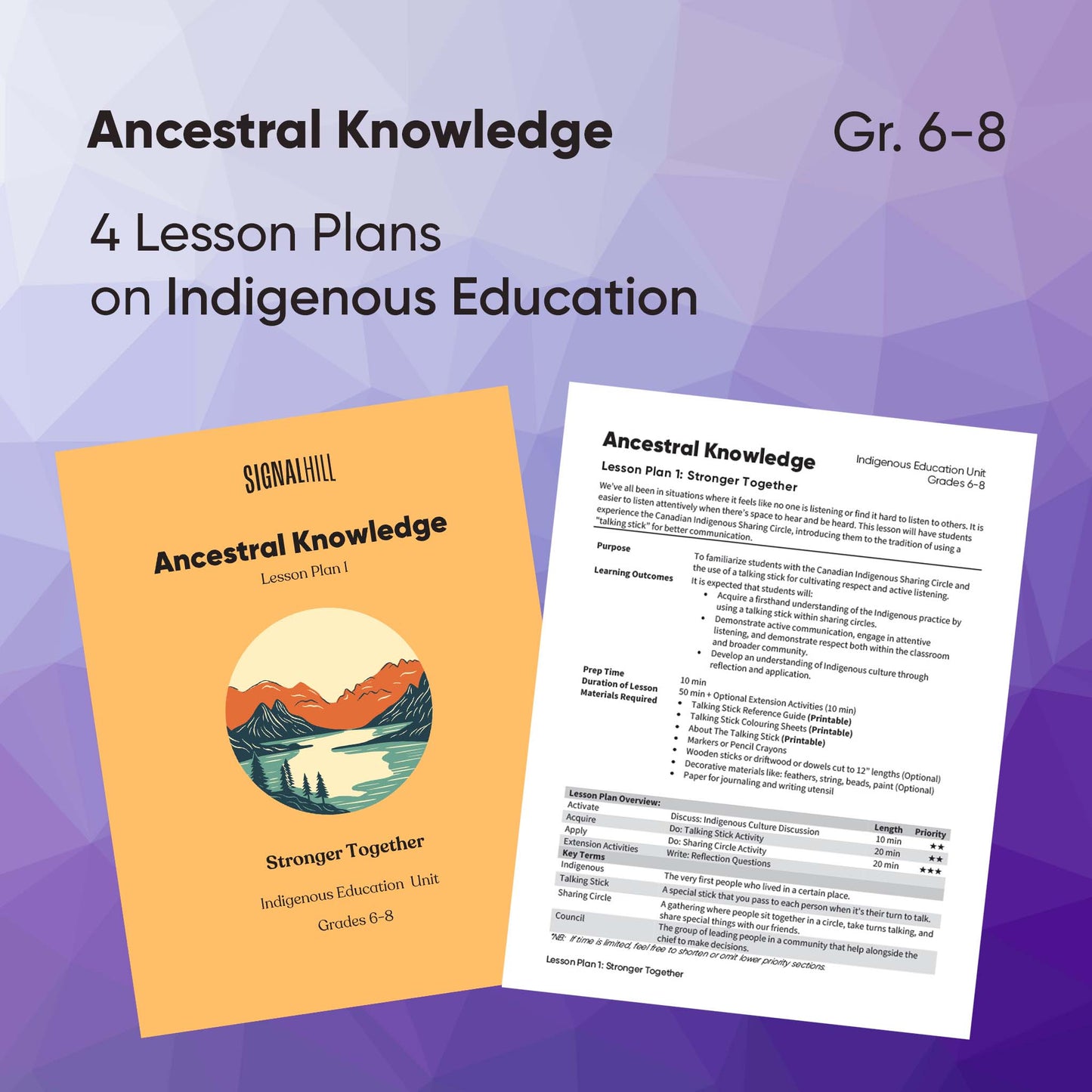 Ancestral Knowledge - Lesson Plan Bundle (4 Lesson Plans)