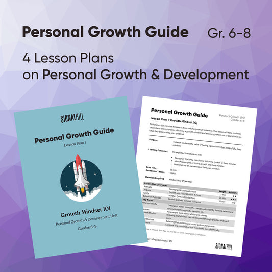 Personal Growth Guide - Lesson Plan Bundle (4 Lesson Plans)