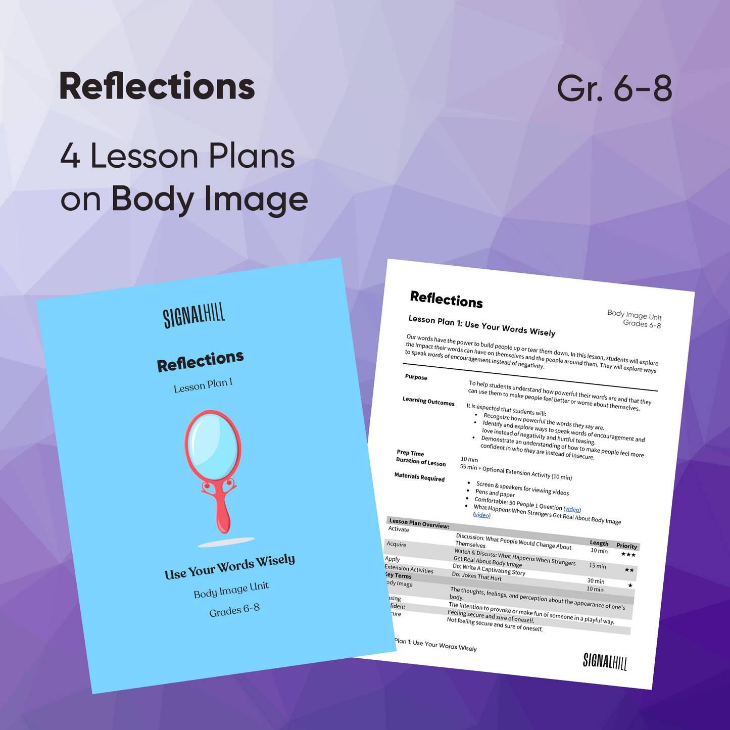 Reflections - Lesson Plan Bundle (4 Lesson Plans)