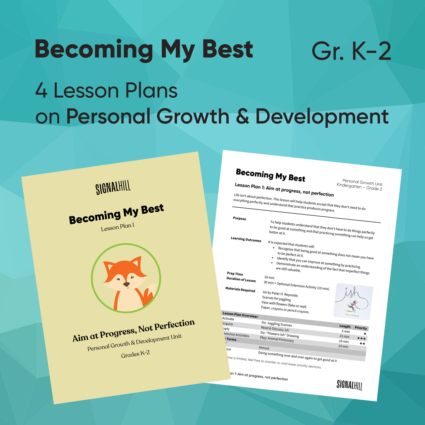 Becoming My Best - Lesson Plan Bundle (4 Lesson Plans)