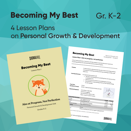 Becoming My Best - Lesson Plan Bundle (4 Lesson Plans)