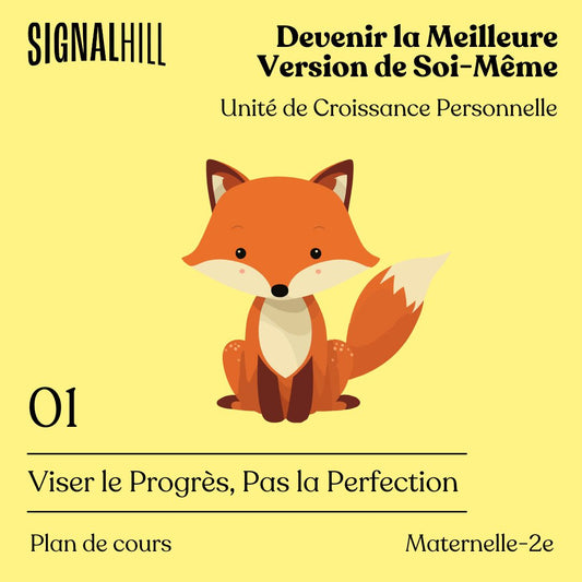 Plan de cours 1: Viser le Progrès, Pas la Perfection