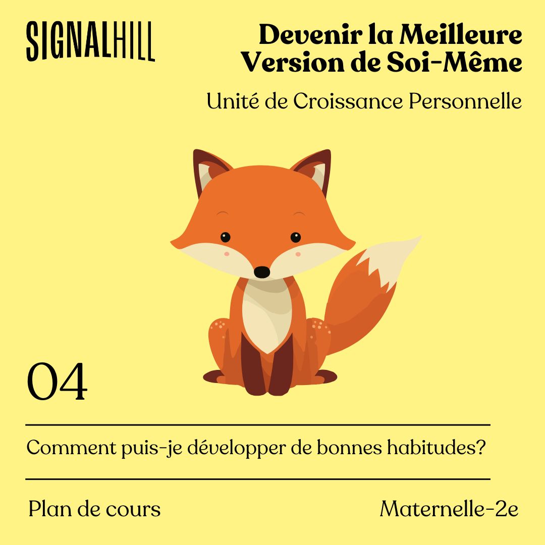 Plan de cours 4: Comment puis-je développer de bonnes habitudes?