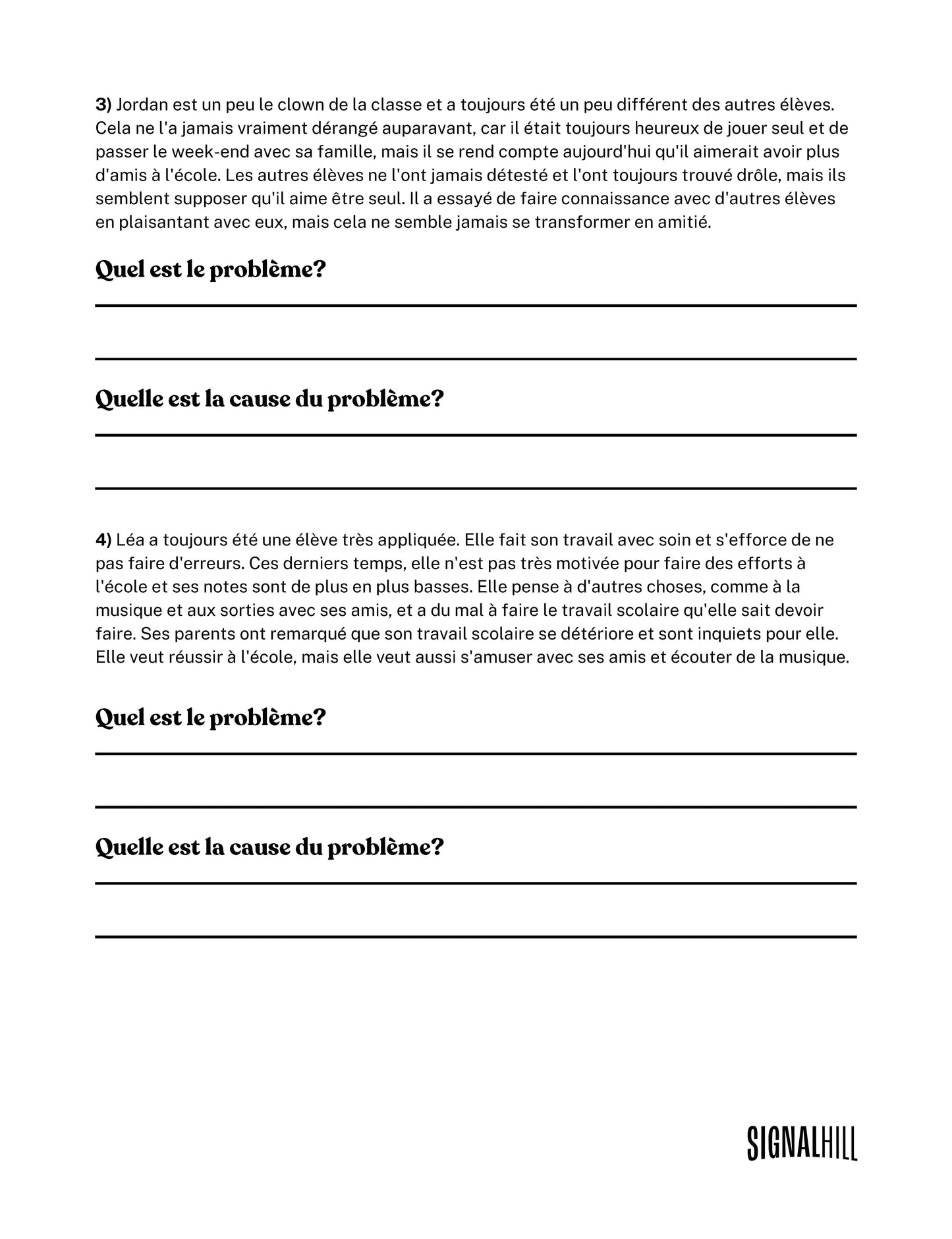 Plan de cours 3: Résolution de problèmes