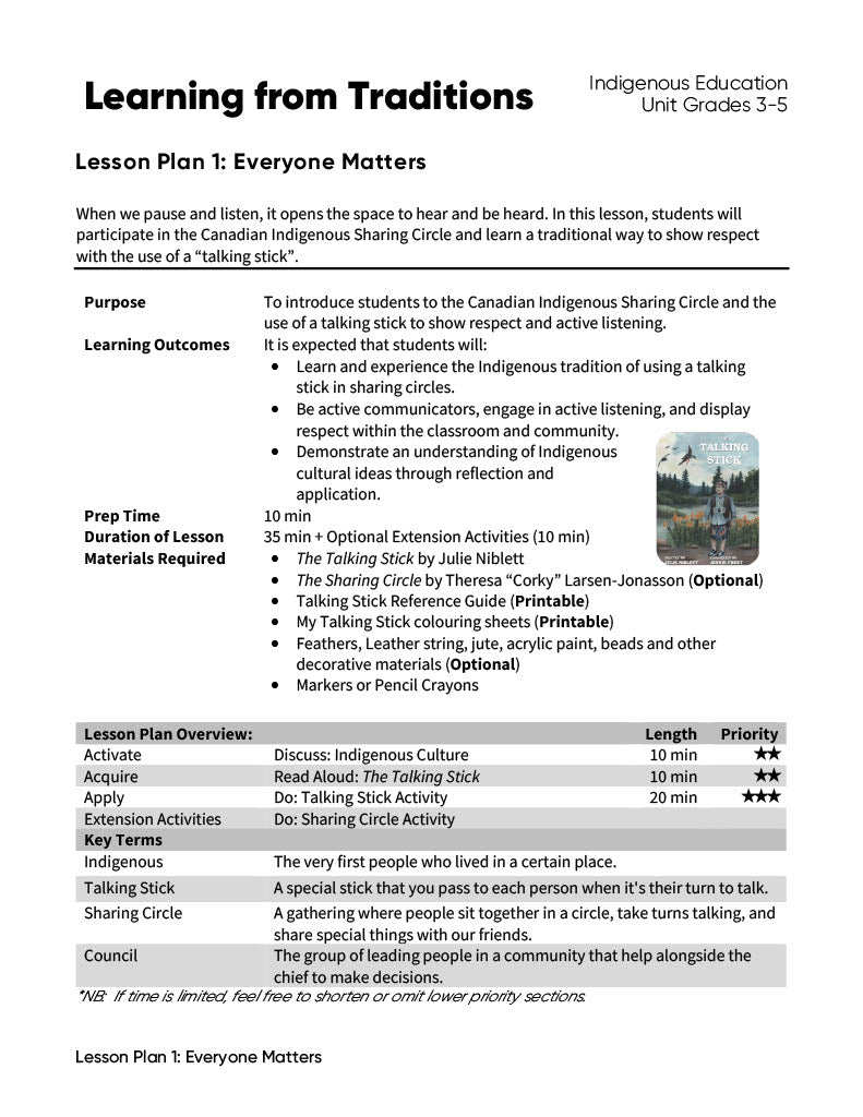 Learning From Traditions - Lesson Plan Bundle (4 Lesson Plans)