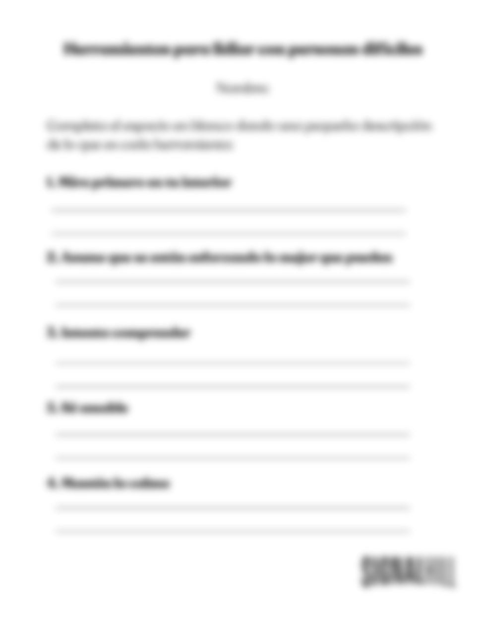 Lección 4: Cómo lidiar con personas difíciles