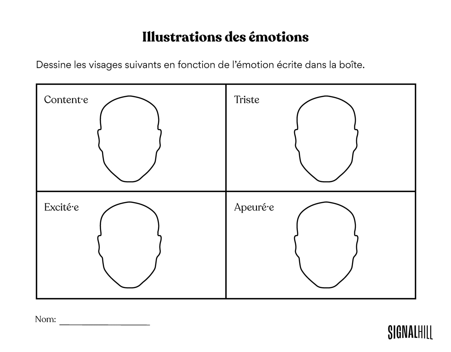Plan de cours 1: Conscient·e de mes sentiments
