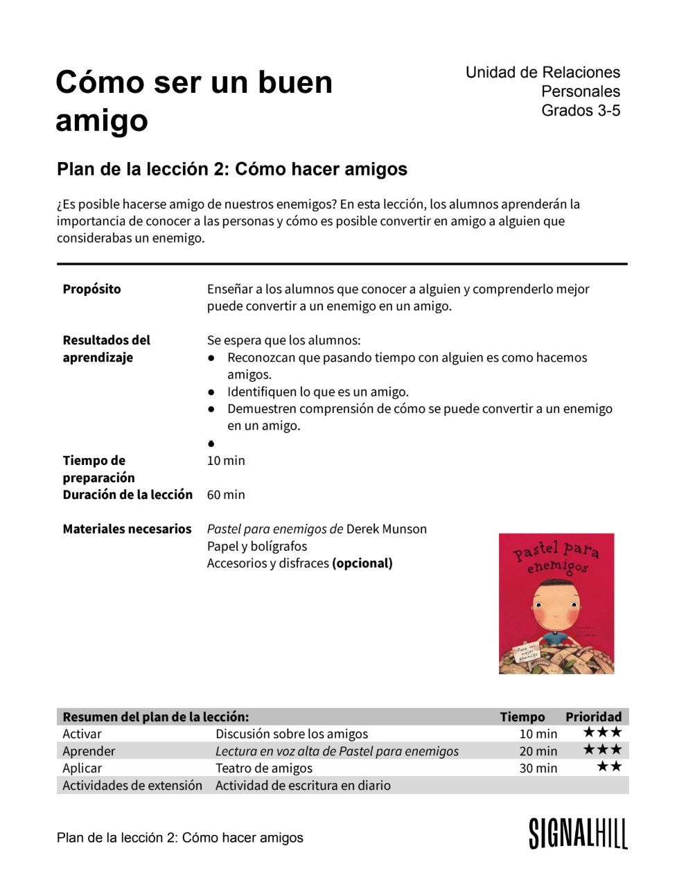 Lección 2: Cómo hacer amigos