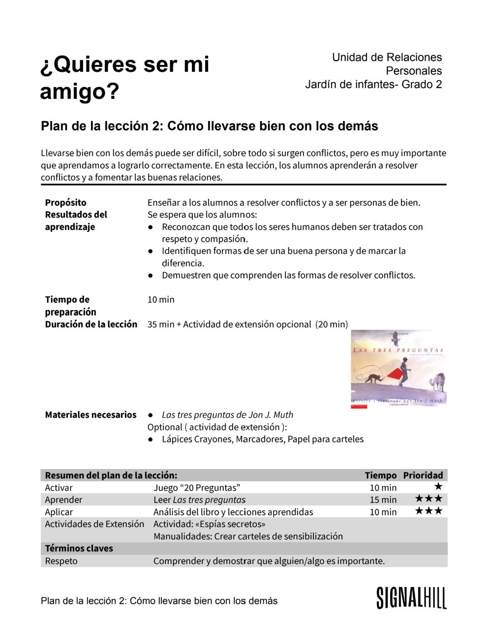 Lección 2: Cómo llevarse bien con los demás