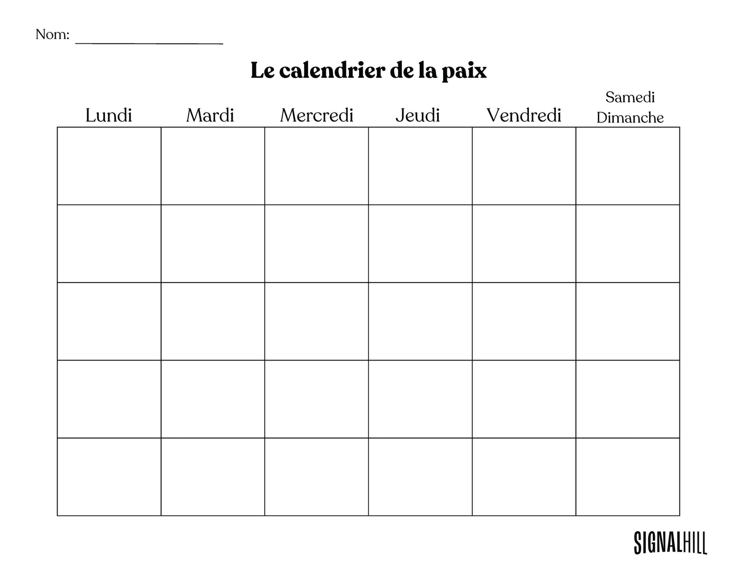 Plan de cours 3: Être un·e pacifiste