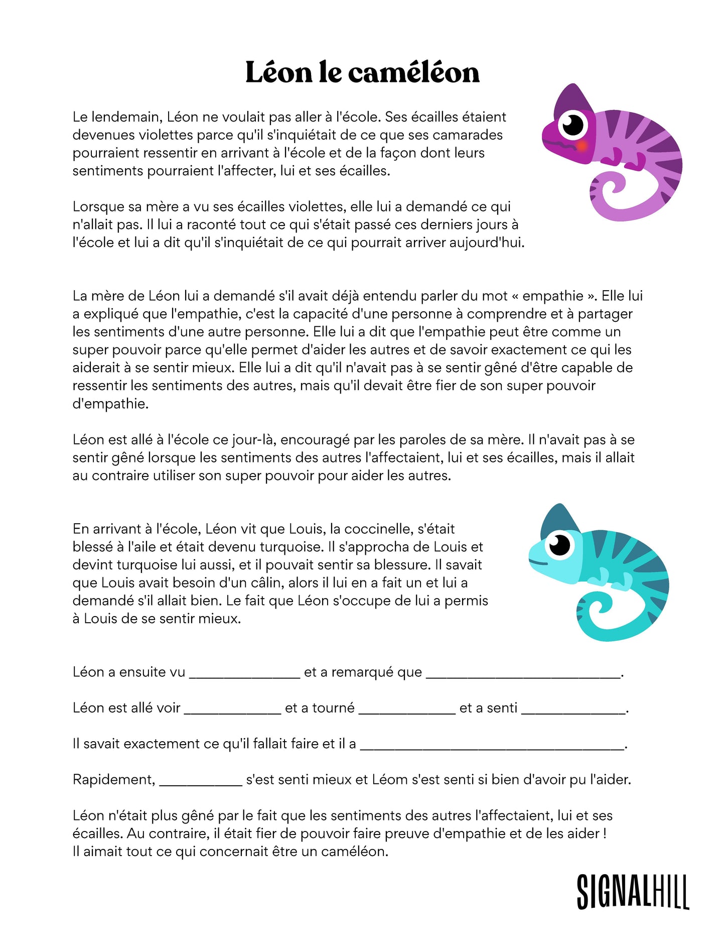 Plan de cours 4: Le cadeau de l’empathie