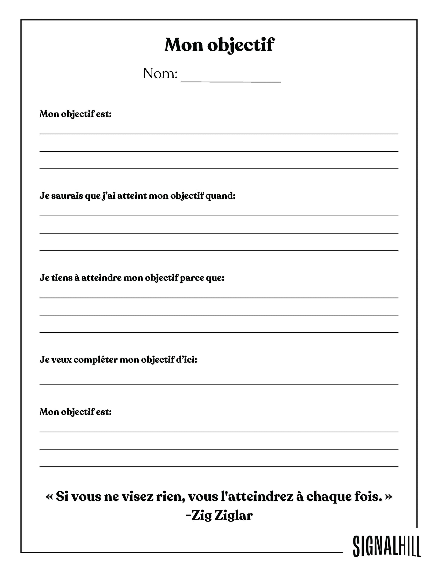 Plan de cours 2: Objectifs SMART