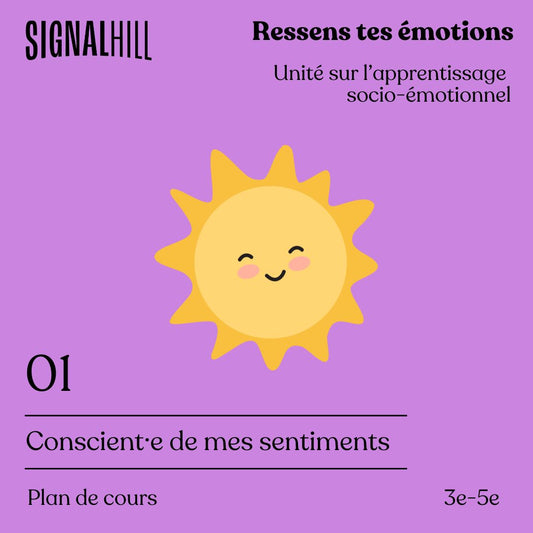 Plan de cours 1: Conscient·e de mes sentiments