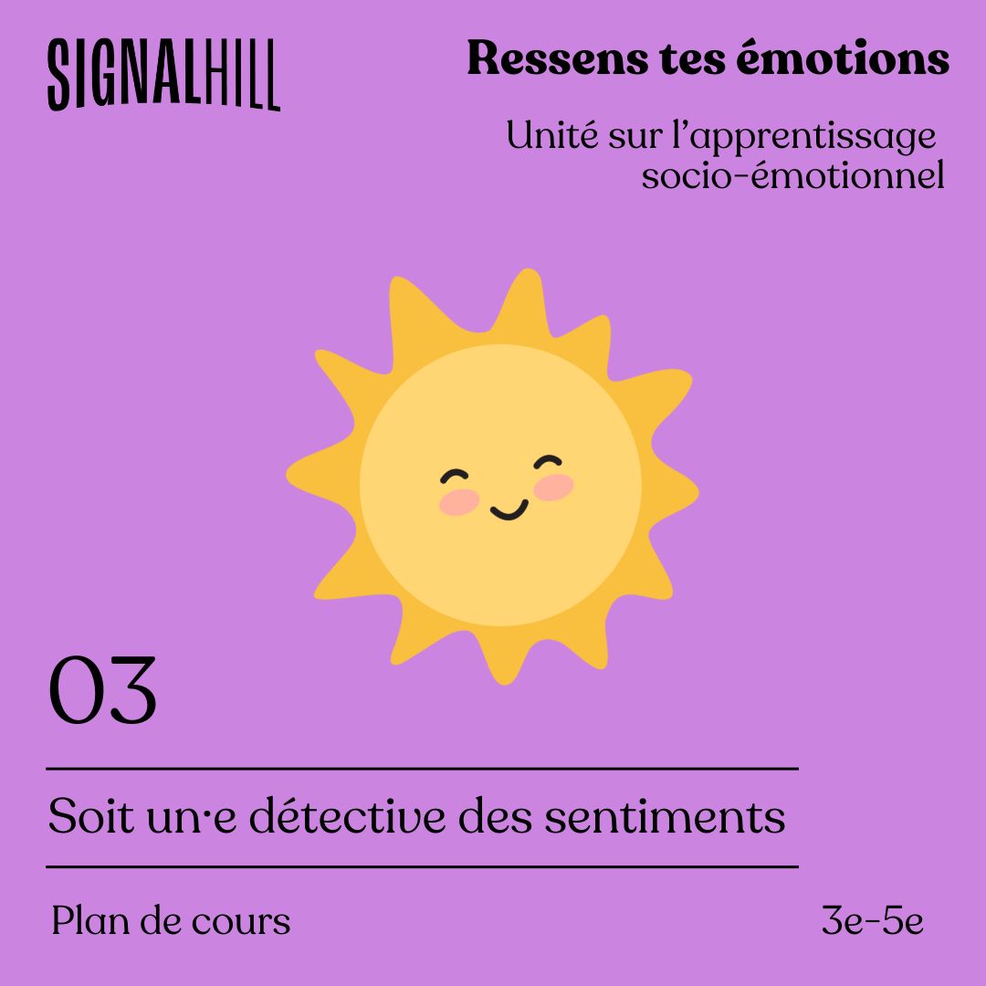 Plan de cours 3: Soit un·e détective des sentiments