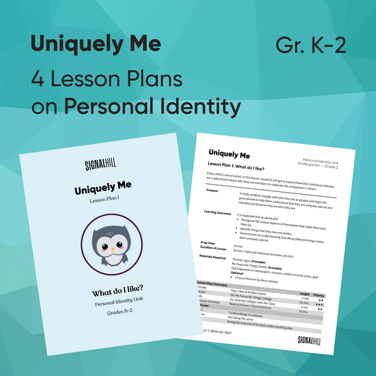 Uniquely Me - Lesson Plan Bundle (4 Lesson Plans)