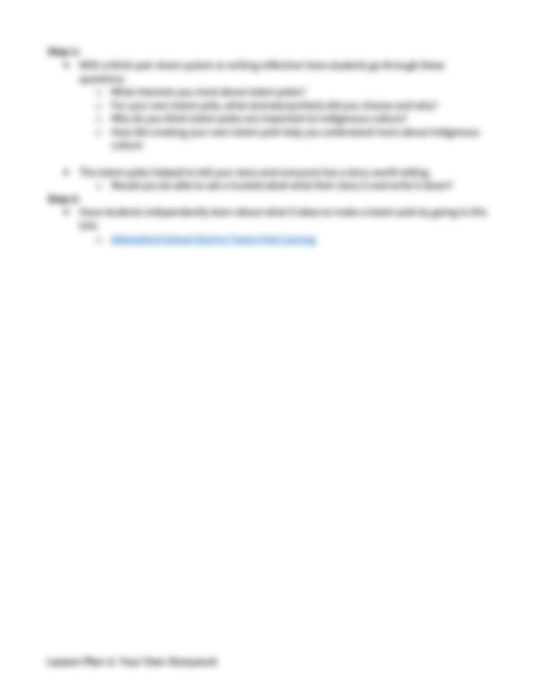 Lesson Plan 4: Your Own Storywork
