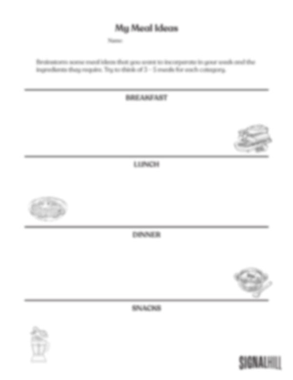 Lesson Plan 1: Nutrition Education 101