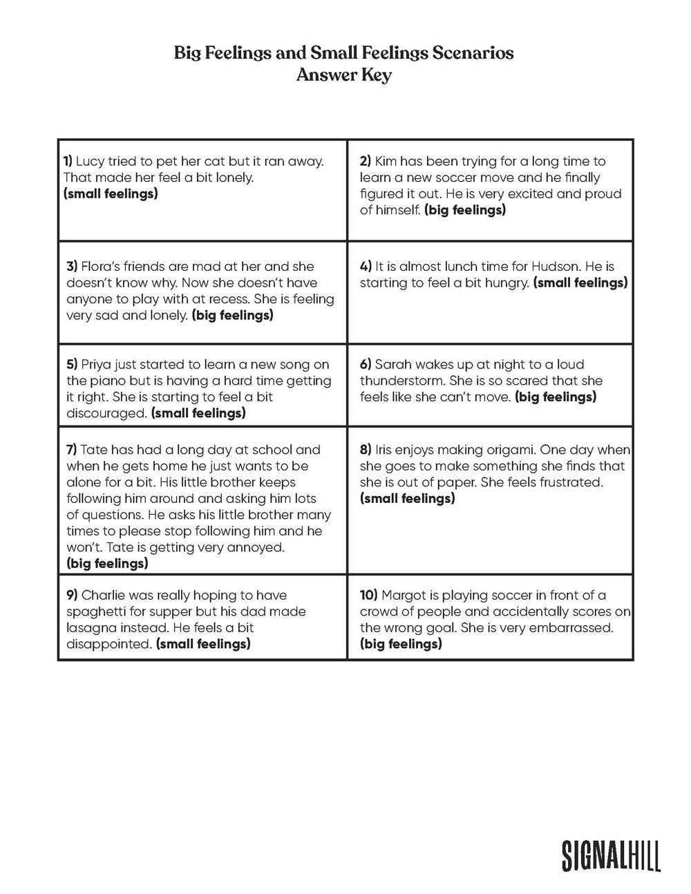 Lesson Plan 2: Big Feelings