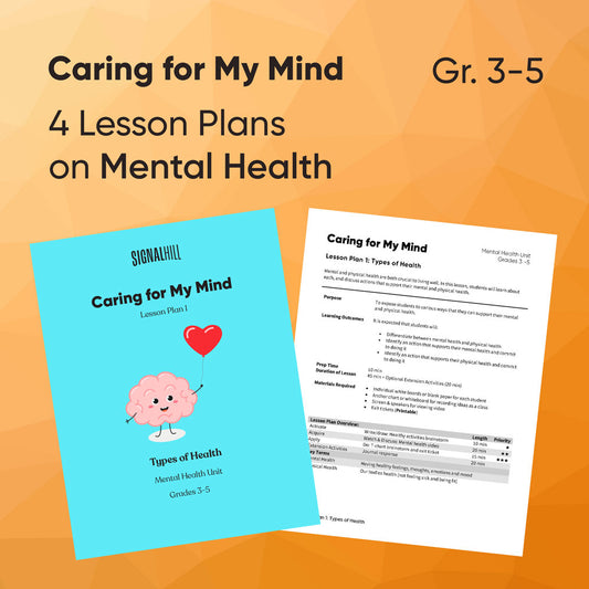 Caring for My Mind - Lesson Plan Bundle (4 Lesson Plans)