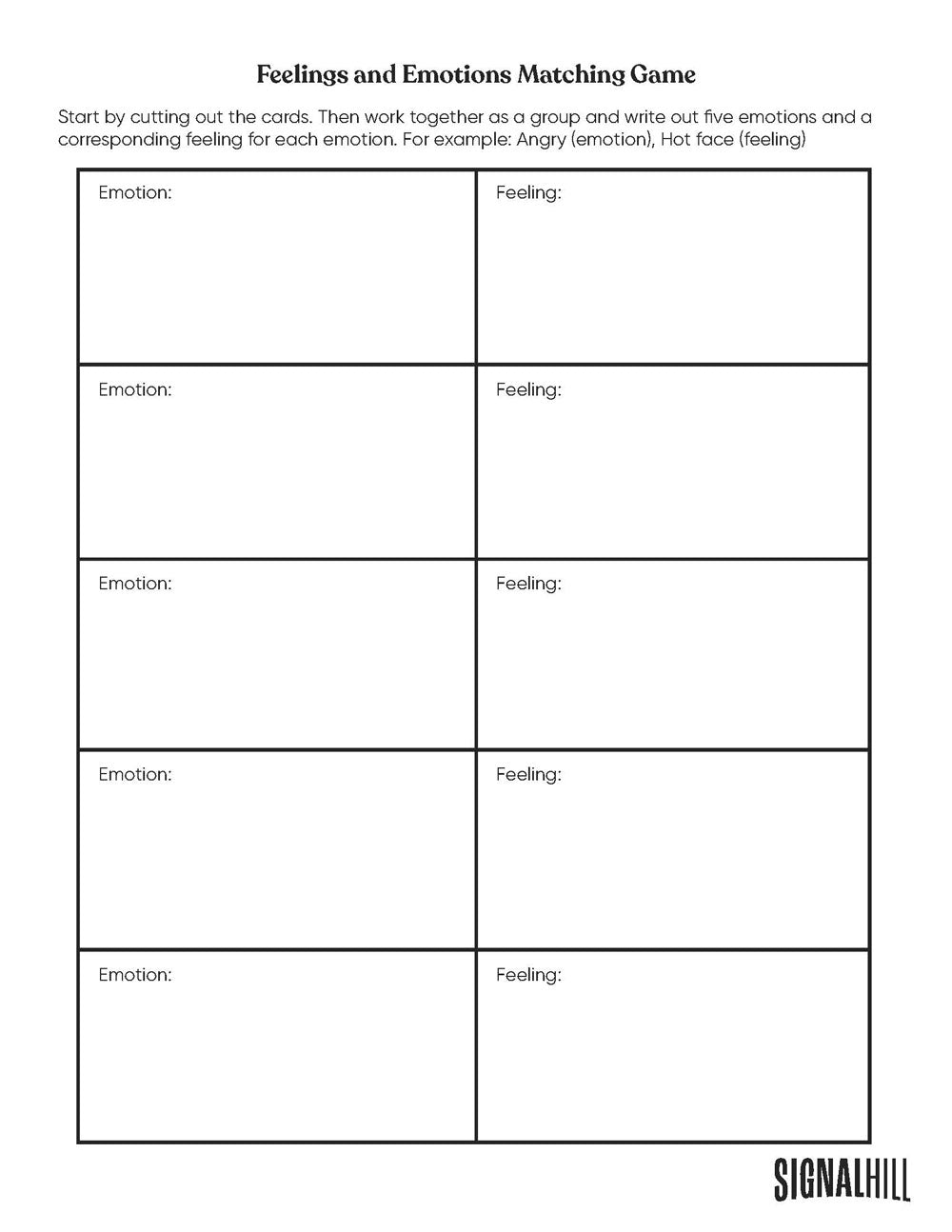 Lesson Plan 1: Feelings & Emotions