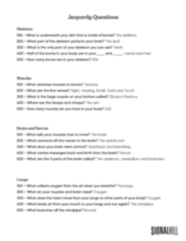 Lesson Plan 4: Knowing My Body's Needs