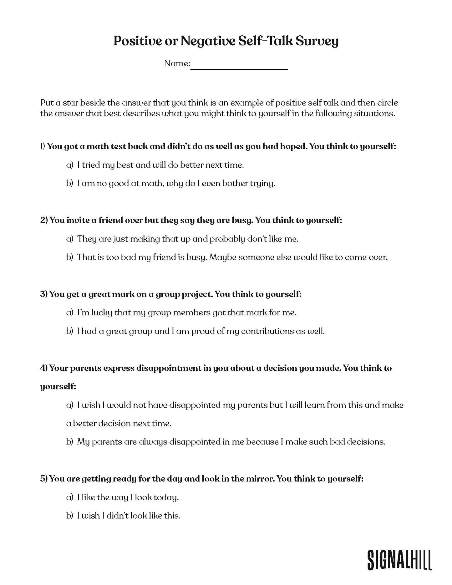 Lesson Plan 1: Loving Myself Well