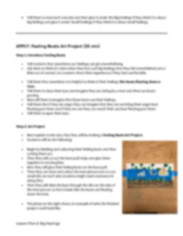 Lesson Plan 2: Big Feelings