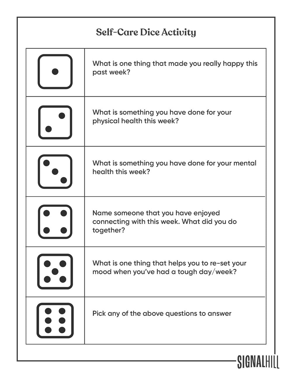 Lesson Plan 4: Taking Care of Ourselves