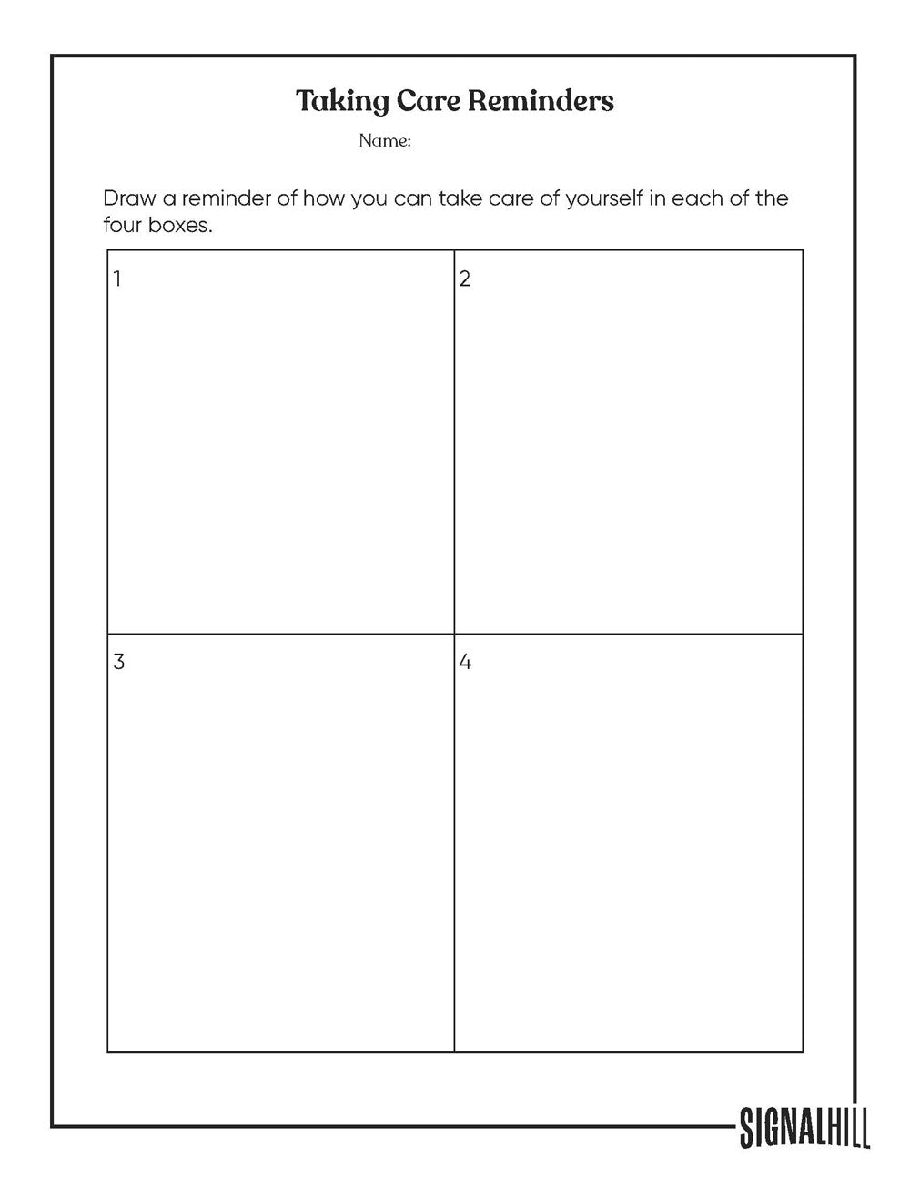 Lesson Plan 4: Taking Care of My Body
