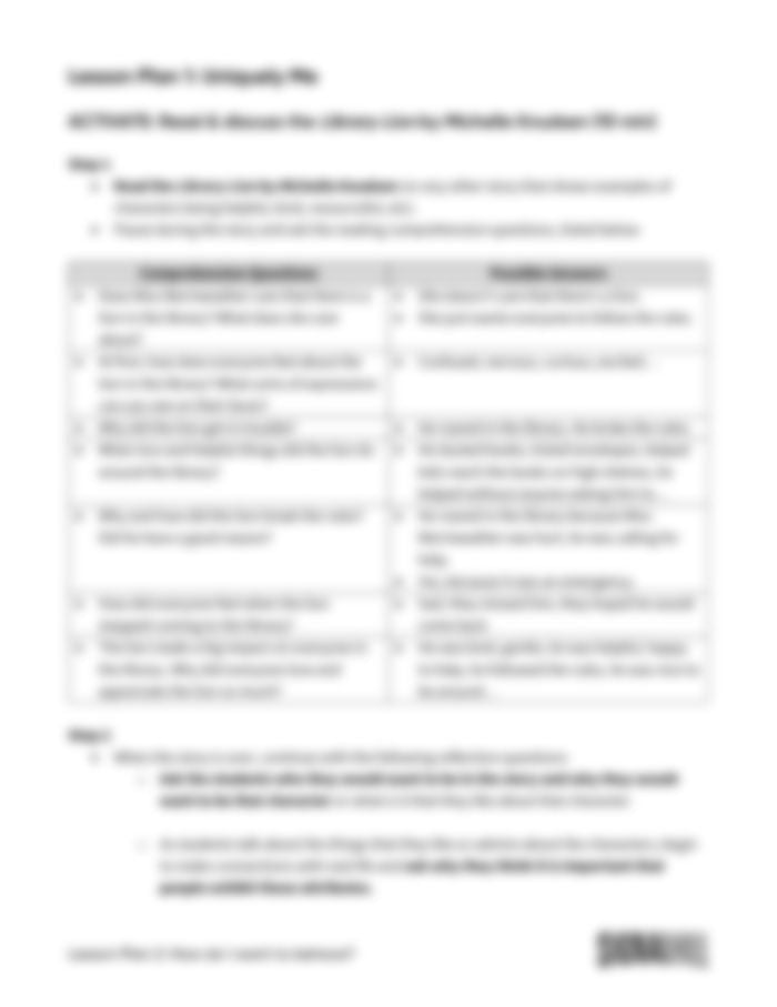 Lesson Plan 2: How Do I Want to Behave?