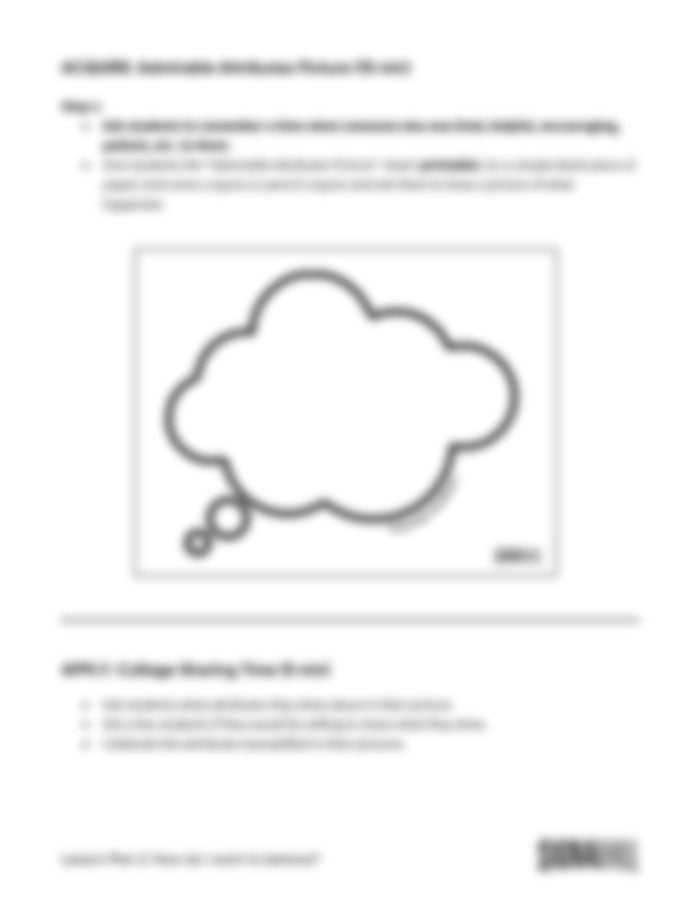 Lesson Plan 2: How Do I Want to Behave?