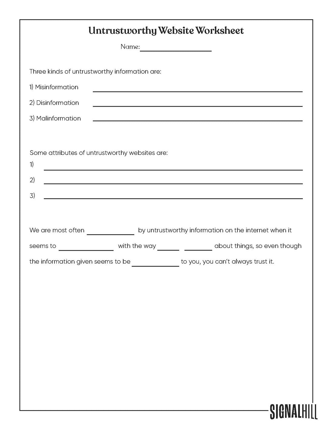 Lesson Plan 3: What is Media Literacy