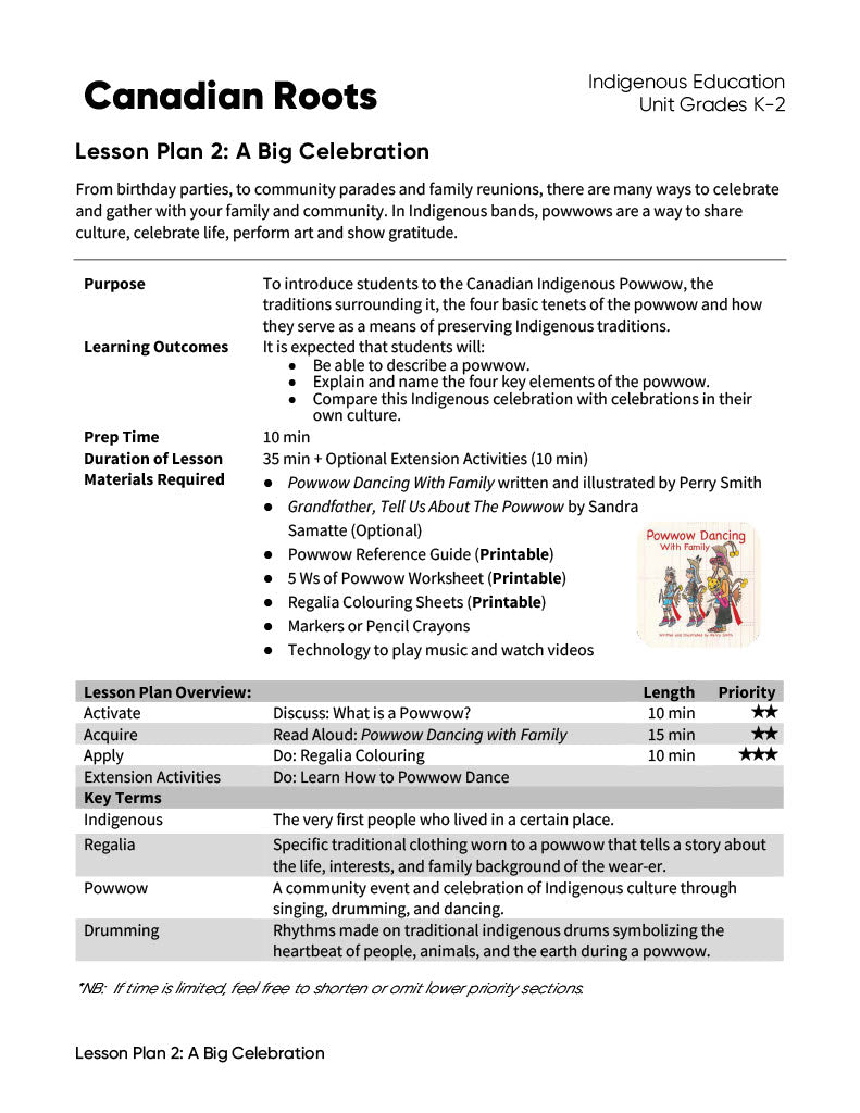 Canadian Roots - Lesson Plan Bundle (4 Lesson Plans)