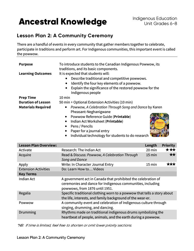 Lesson Plan 2: A Community Celebration