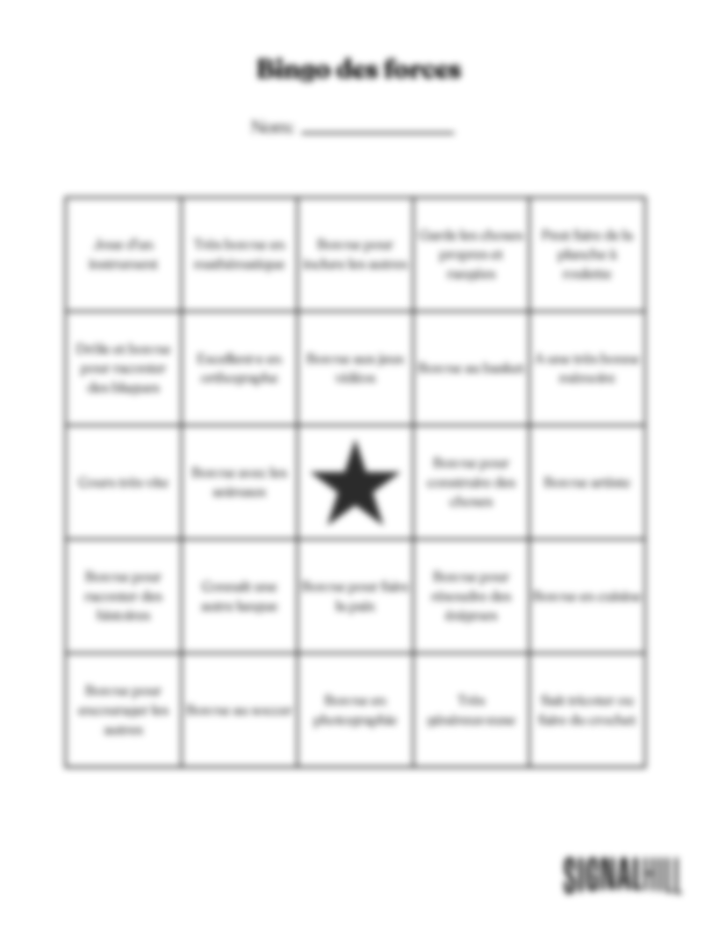 Plan de cours 3 : Mes forces et mes faiblesses
