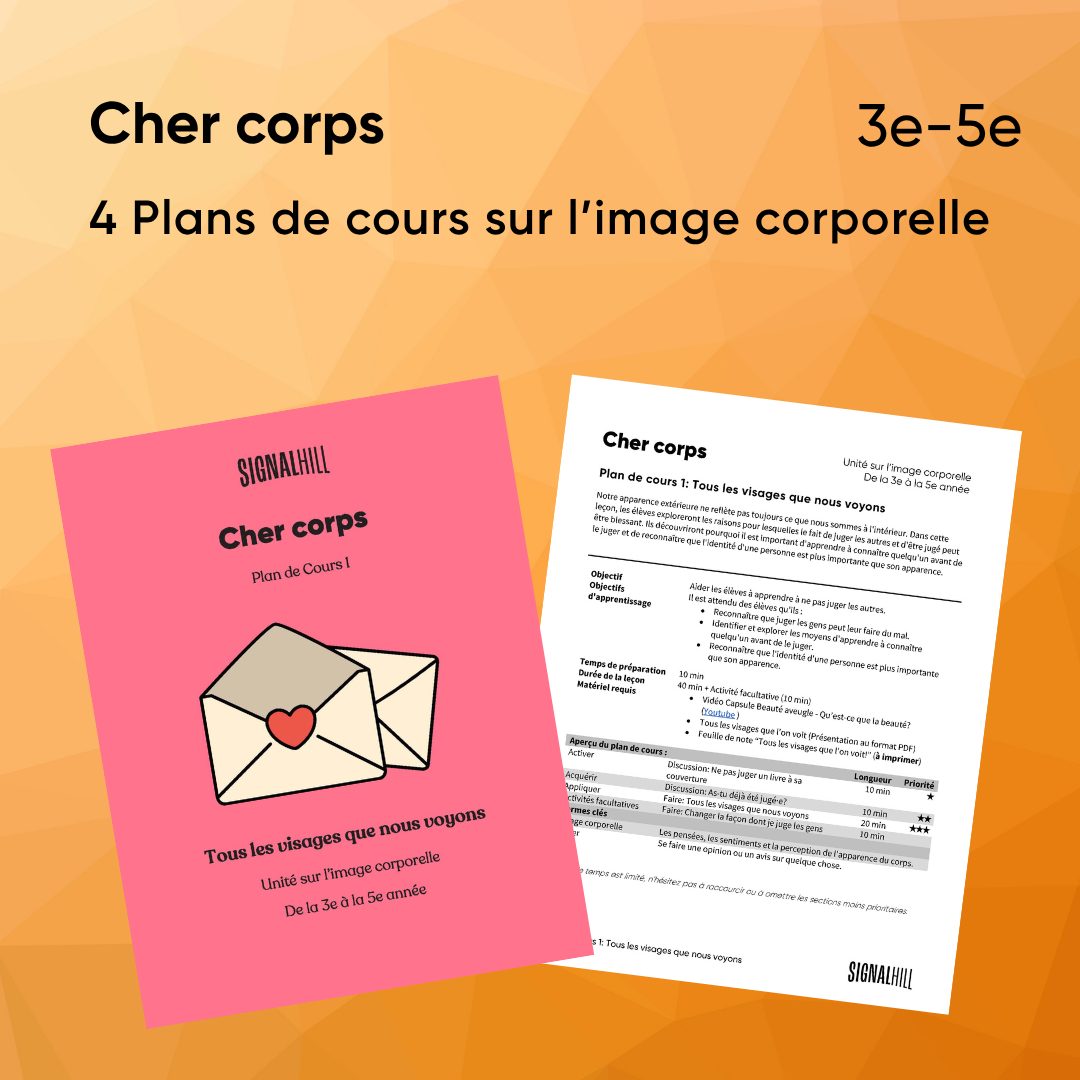 Cher corps - Ensemble de plans de cours (4 plans de cours) – Signal Hill