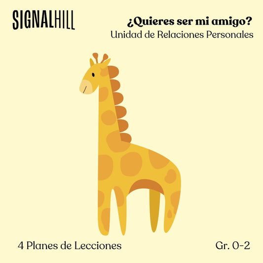 ¿Quieres ser mi amigo? -  Paquete de Plan de Lecciones (4 Plan de Lecciones)