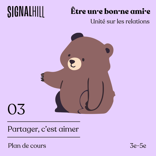 Plan de cours 3: Partager, c’est aimer