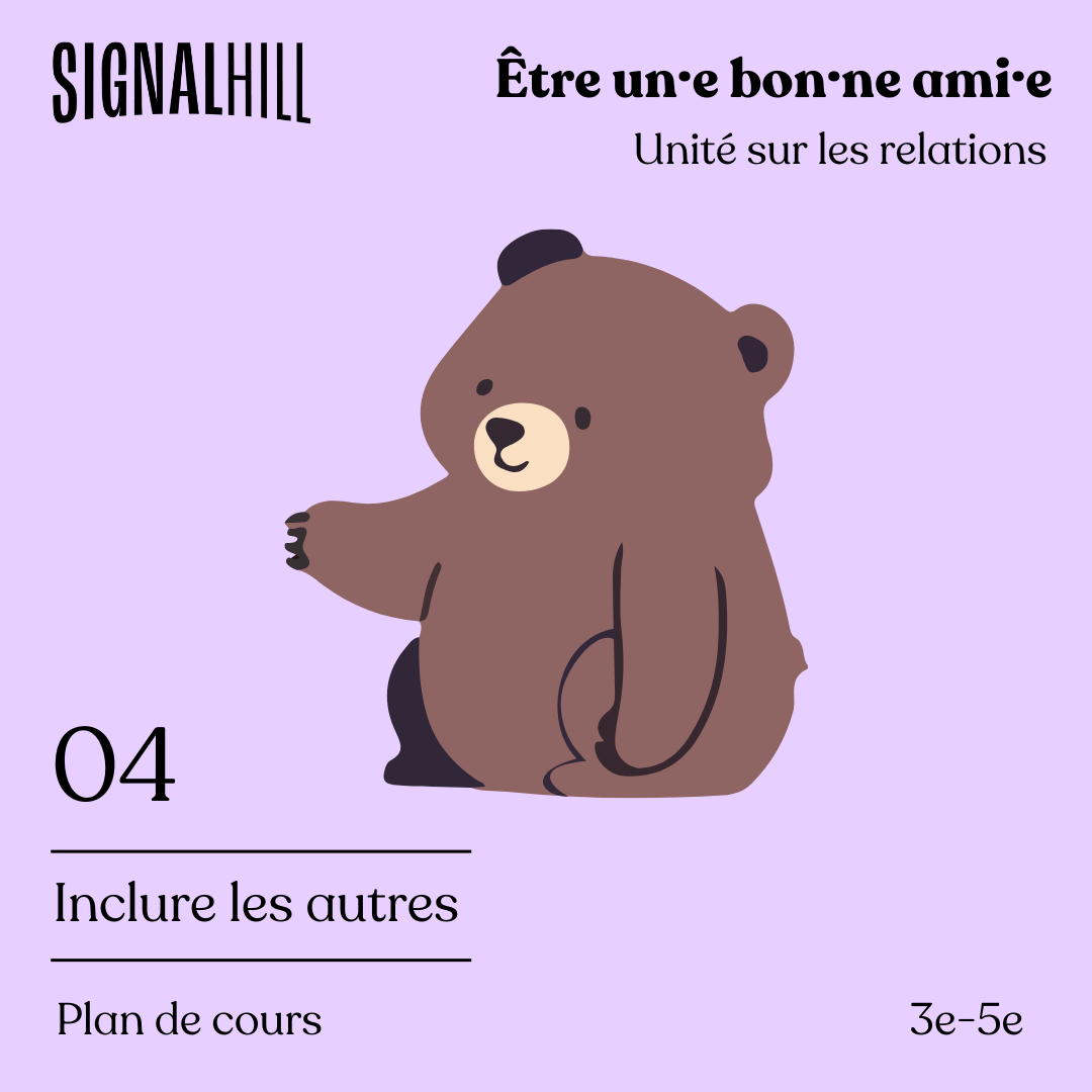 Plan de cours 4: Inc lure les autres
