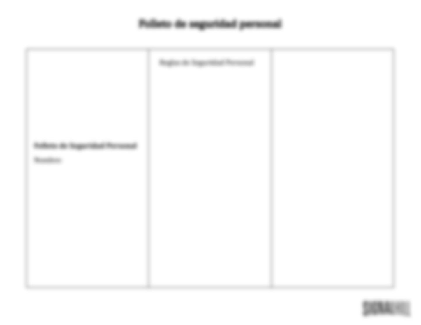 Lección 1: Seguridad Personal