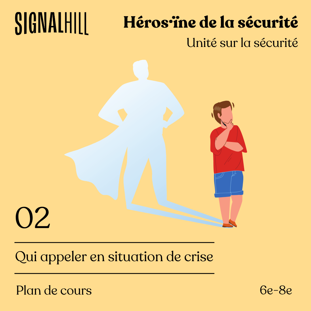 Plan de cours 2: Qui appeler en situation de crise