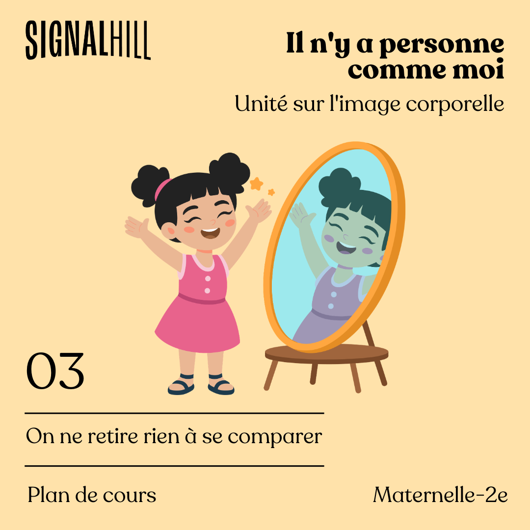 Plan de cours 3: On ne retire rien à se comparer
