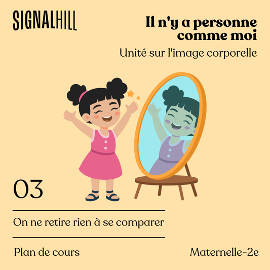 Plan de cours 3: On ne retire rien à se comparer
